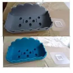  Jabonera plástica sin tapa  gris*16cajas ，verde*3cajas  1UNIDAD/BOLSA
