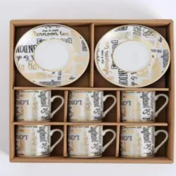 juego de tazas de café；6tazas；80-90cc
