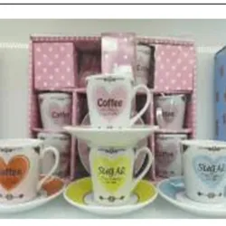 juego de tazas de café；6tazas；90cc；