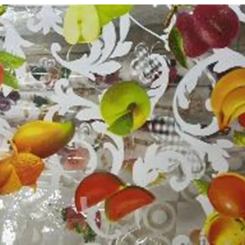  Mantel con diseño de frutas,plástico  1.37 * 20m, 10mic 