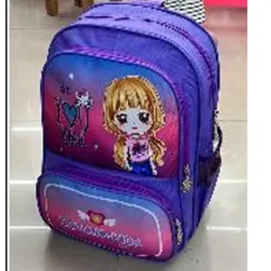 Mochilas con dos bolsillos  delanteros y dibujo de muñecos  animados.  15 pulgadas, tela oxford, 600d,  37 × 28,5 × 17 cm;  1U / bolsa plástica 