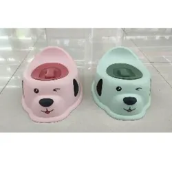  Orinal plástico con tapa diseño de perro,  Color mixto,  35 * 26 * 18cm,  350g