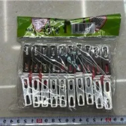  Palitos para la ropa, 4.5cmX1cm, acero  inoxidable no magnético 304, 20pc/OPP