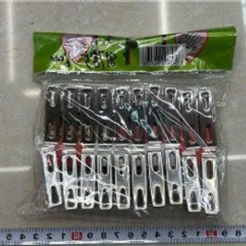  Palitos para la ropa, 4.5cmX1cm, acero  inoxidable no magnético 304, 20pc/OPP