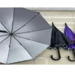  Paraguas  57Cm, 10 hebras, cinta plateada, colores  mezclados  1U /opp