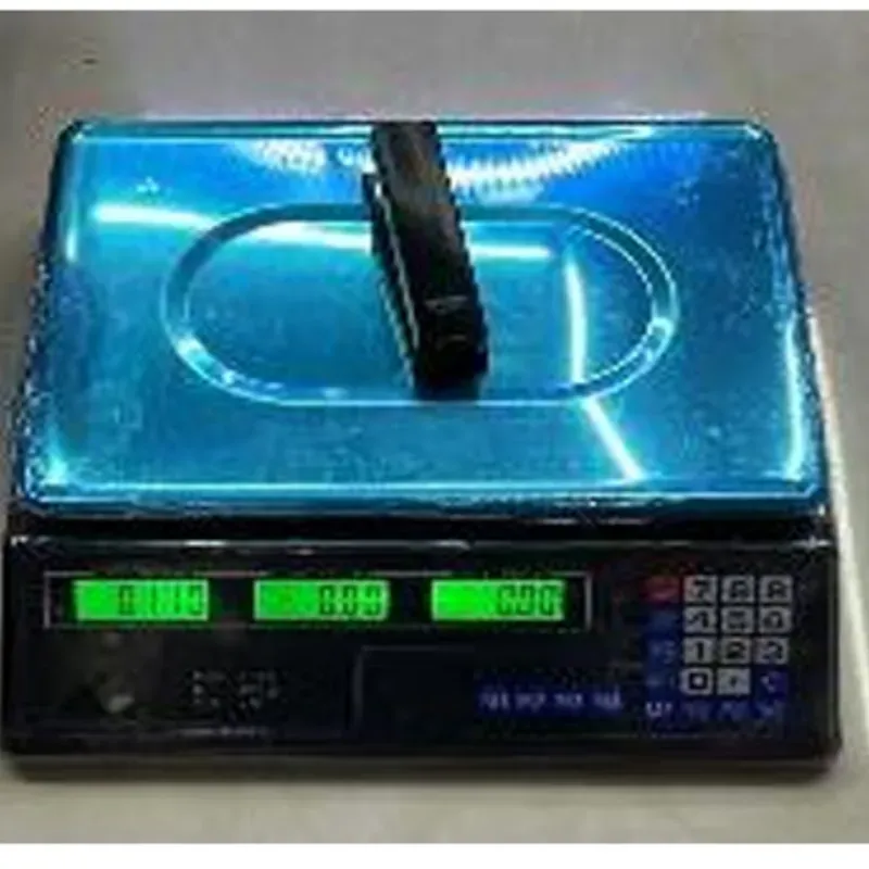 Pesa electrónica recargable, plástico y  hierro,batería de litio， Max40kg,min200g,precisa a 2 gramos,35 * 33 *  10,5 enchufe plano de 110v