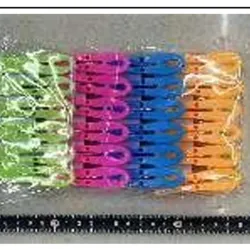  Pinzas para ropa  pp, material nuevo, 128g, 6,2 * 2 cm;  24pc / OPP 