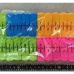  Pinzas para ropa  pp, material nuevo, 134g,  6 * 1,8 cm;  Tarjeta 20pc / OPP + 