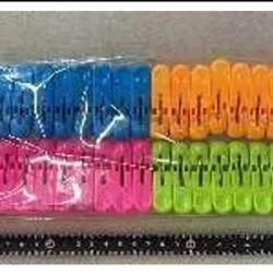  Pinzas para ropa  pp, material nuevo, 145g,  5,5 * 1,3 cm;  Tarjeta 36pc / OPP + 