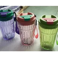 Pomo de agua plástico,  450 ml, 9 × 9× 16.5 cm,  de colores rosa, morado  y verde , 1pza / opp 