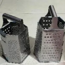 Rallador de acero inoxidable de 6 caras de 8 pulgadas 144,7g,21x12cm.