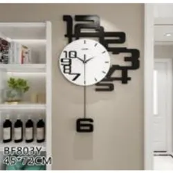  RELOJ DE PARED  45*72CM,HIERRO  1UNIDAD/CAJA AMARILLA