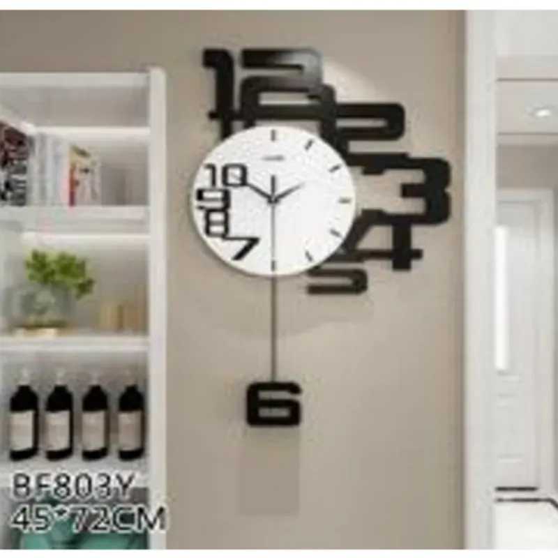  RELOJ DE PARED  45*72CM,HIERRO  1UNIDAD/CAJA AMARILLA