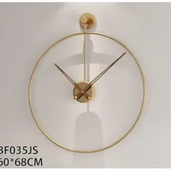  RELOJ DE PARED  60*68CM,HIERRO  1UNIDAD/CAJA AMARILLA