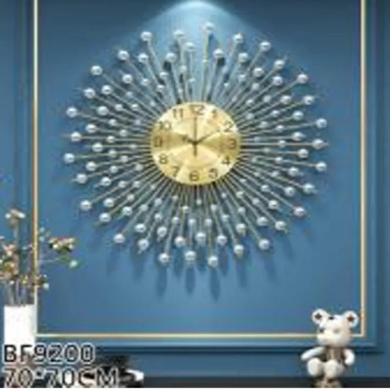  RELOJ DE PARED  70*70CM,HIERRO  1UNIDAD/CAJA AMARILLA