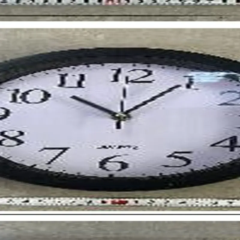 Reloj de pared redondo de plástico  25 cm, color mixto,  Caja de cartón 