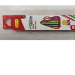  Set de 12 unidades de lápices   de madera con goma, 17,6 cm.  12 unidades / set