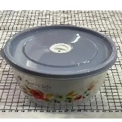  Set de 4 pozuelos con tapas plásticos redondos,   para microwave,  Color mixto,18 *9cm,168g