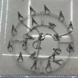 tendedera colgante con Clip de ropa, 2,1 mm de  espesor, clip de alambre, doble capa, 20  abrazaderas, 35,5 cm, 1pc/opp
