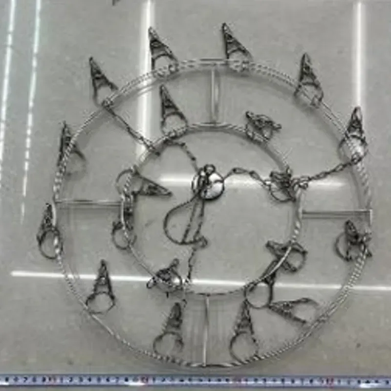  tendedera colgante con Clip de ropa, 2,1 mm de  espesor, clip de alambre, doble capa, 20  abrazaderas, 35,5 cm, 1pc/opp