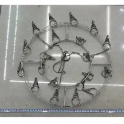  tendedera colgante con Clip de ropa 2,1 mm de  espesor de alambre, doble capa, 20  abrazaderas, 35 cm, 255 g, 1 pieza / opp