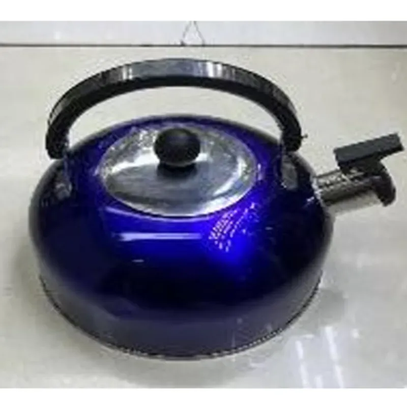  Tetera de hervir agua, acero inoxidable,con cabo  de pástico,1L y medio, color mixto