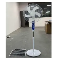 Ventilador solar; 16 pulgadas, modelo  recargable, con panel solar (con marca de  parámetros)