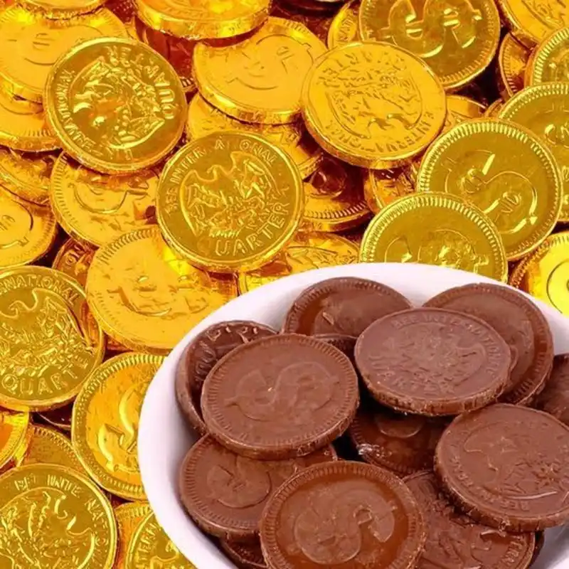 Monedas Doradas de Chocolate