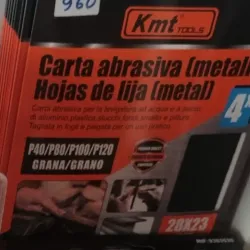 Papel de Lija para Oxido y Aluminio KMT