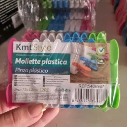 Pinza plástica 12 pzas