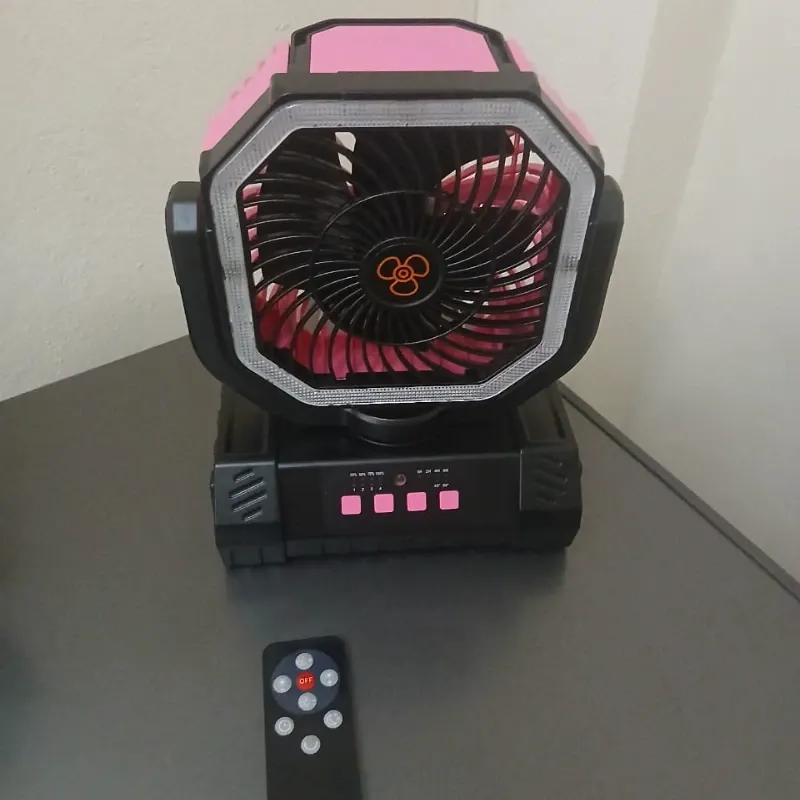 Ventilador Recargable Rosa 20 000mAh
