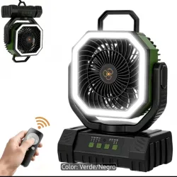 Ventilador Recargable Verde 20 000mAh