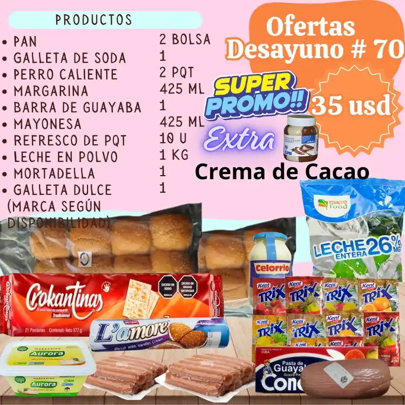 Combo desayuno 70