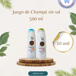Juego champú sin sal