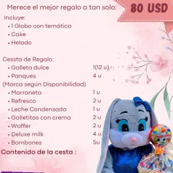 Oferta #7 acompañado de la conejita Alegría