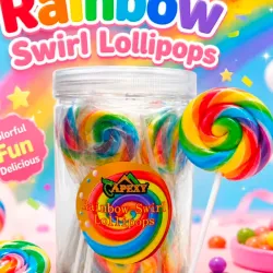 Rainbow Swirl Lollipops