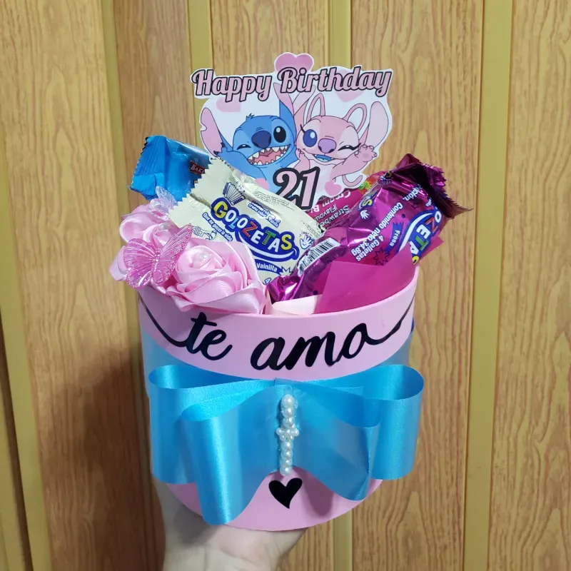 Caja de foami rosa 