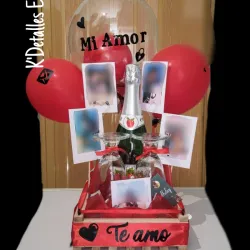 Caja decoarativa con globos 