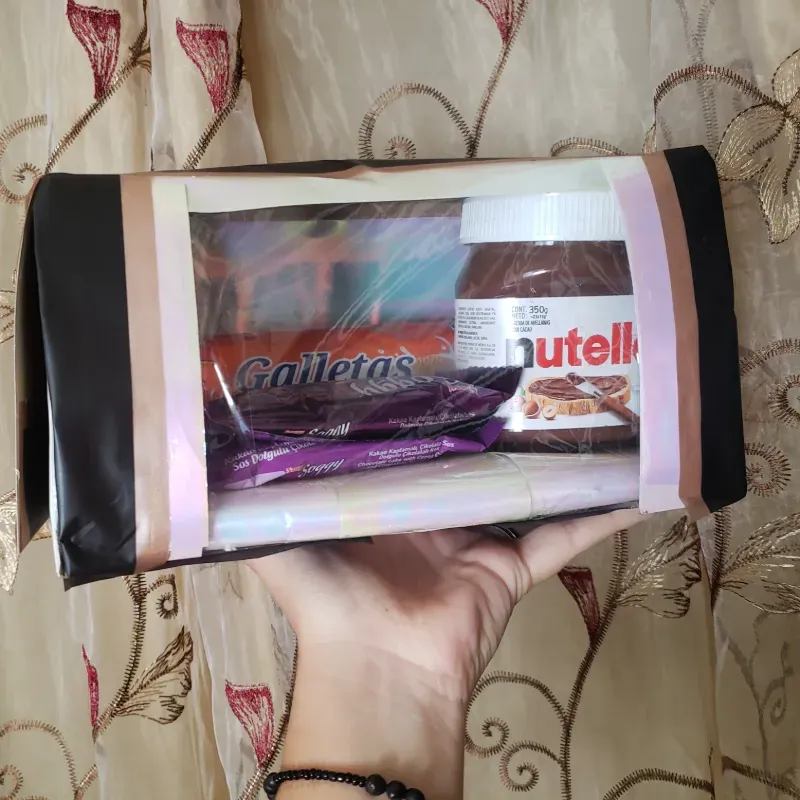 Caja decorada con nutella 