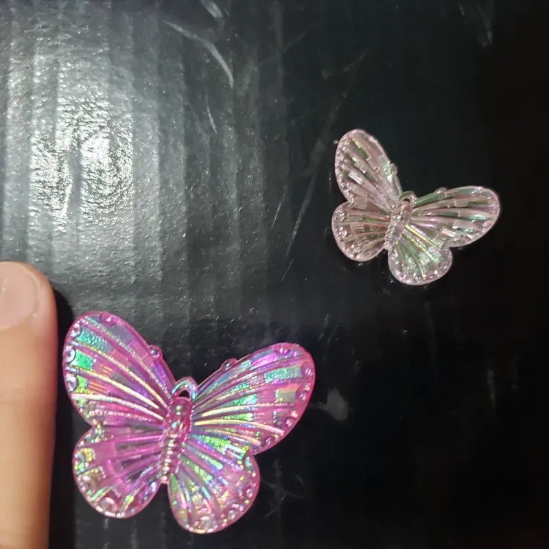 Mariposas de plasticos 