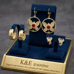 Aretes de oro laminado