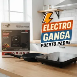 Fogón de inducción con sartén