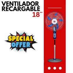 Ventilador recargable de pedestal