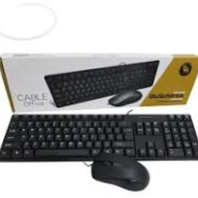 Teclado y Mouse de cable USB 