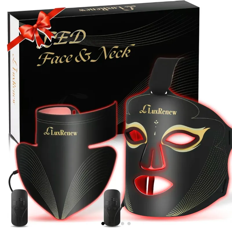 Máscara y cuellera para terapia de luz roja e Inflarrojo