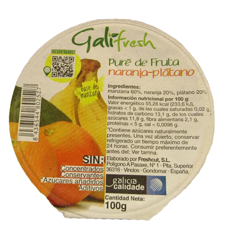 Compota naranja-plátano