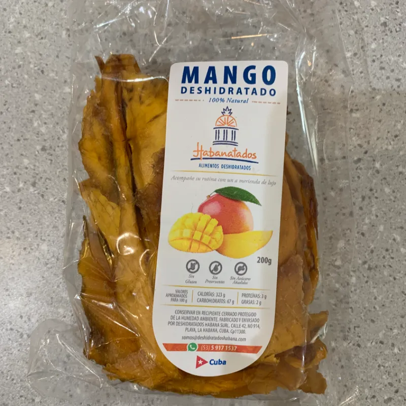 Mango deshidratado en lajas
