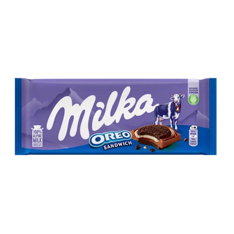 Tableta de Chocolate Milka Oreo 92gr