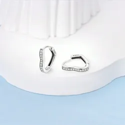 Aretes Elegantes De Aro De Corazón 