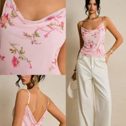 Blusa de Flores con Tirantes L1559
